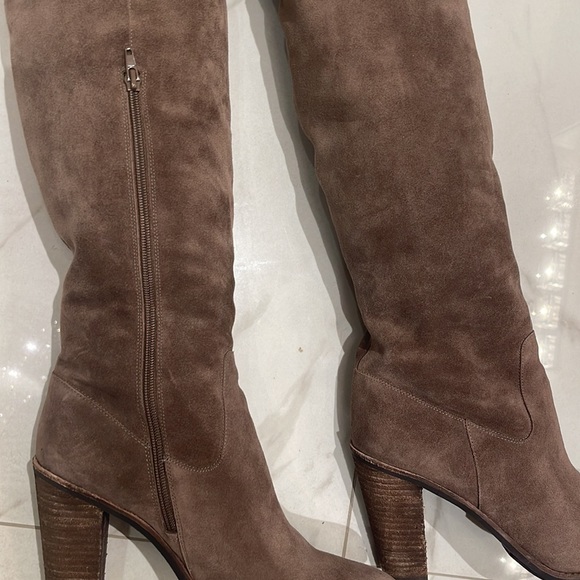 Vince Camuto Brown Suede Over the Knee Boot - Picture 5 of 6